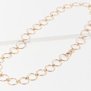 Urban Outfitters  Circle Metal Chain Belt Gold One SIze NWT 38.50 S/M M/L
